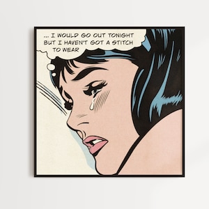 The Smiths Inspired Comic Book Art Print -  Roy Lichtenstein, Andy Warhol Retro Comic Book Style Poster