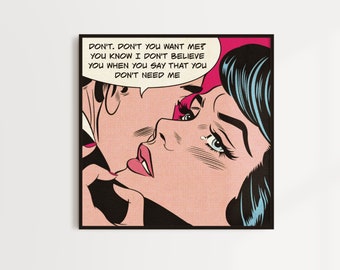 The Human League Inspired Art Print - Roy Lichtenstein, Andy Warhol Retro Comic Book Style Poster