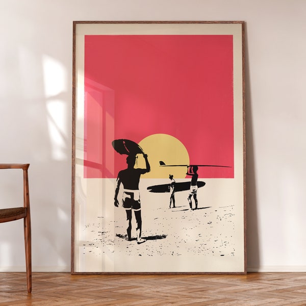 Vintage Endless Summer Alternative Movie Print, Surf Poster Wall Art, Regalo para surfistas