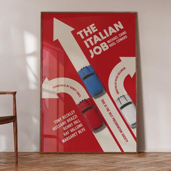 Italian Job Movie Wall Art Etsy