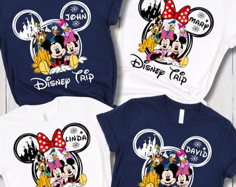 Custom Disney Family Trip Shirts, Disney Family Matching Shirt, Custom Family Shirts, Custom Minnie & Mickey Shirt, Custom Disney Trip Shirt