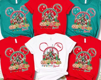 Custom Disney 2025 Christmas Shirt, Custom Name Disney Christmas Squad, Disney Christmas Shirt, Custom Christmas Shirt, Disney World Shirt
