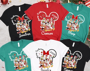 Custom Disney 2026 Christmas Shirt, Custom Name Disney Christmas Squad, Disney Christmas Shirt, Custom Christmas Shirt, Disney World Shirt