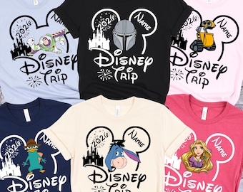 Custom Disney All Characters Shirt, Comfort Color Disneyland Trip 2026 Shirts, Personalized Disneyworld Sweatshirt, Family Vacation T-Shirt