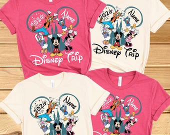 Custom Disney Trip 2026 Shirt, Personalized Disneyworld Comfort Color, Custom Disneyland T-Shirt, Disney Family Matching Sweatshirt