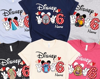 Custom Disney All Characters Shirt, Comfort Color Disney Trip 2026 Tshirt, Personalized Disney Hero Sweatshirt, Family Vacation Shirts