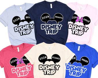 Custom Disney Family Trip Shirts, Disney Family Matching Shirt, Custom Family Shirts, Custom Minnie & Mickey Shirt, Custom Disney Trip Shirt