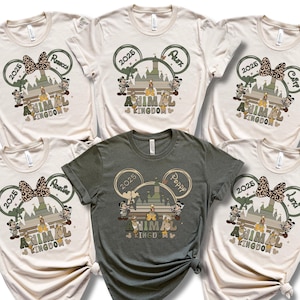 Custom Disney Animal Kingdom Shirt, Personalized Disney Trip Shirts, Custom Disney Safari Tees, Animal Kingdom Custom Name Shirts