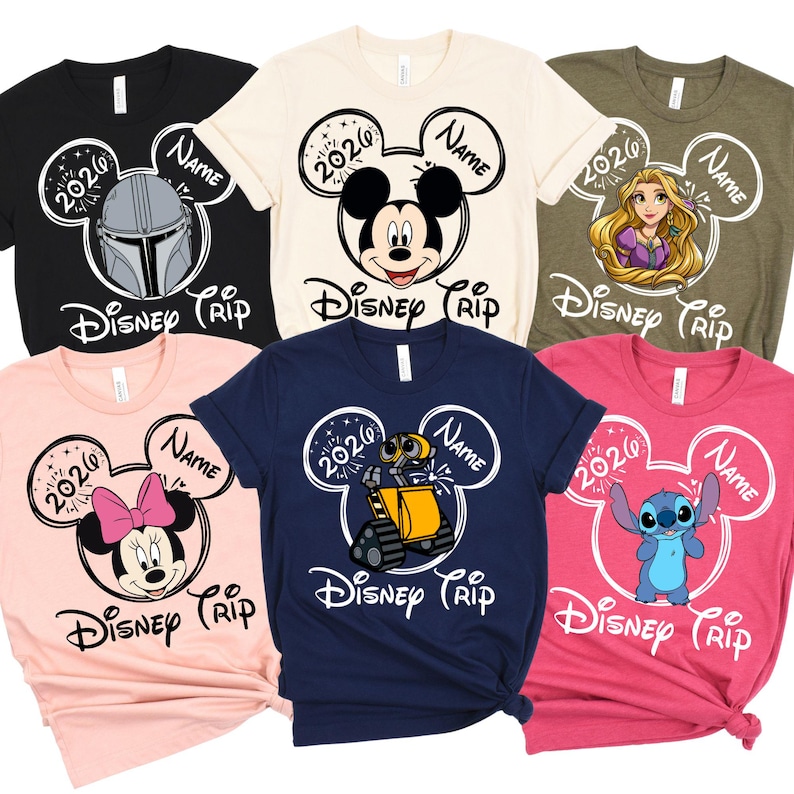 Custom Disney All Characters Shirt, Disney Trip 2026 Shirt, Disneyworld Shirts Disney Tees, Disney Family Shirt, Disneyland Characters Shirt image 1