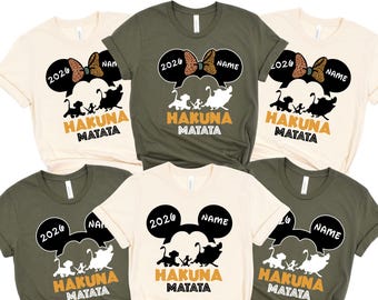 Custom Hakuna Matata 2026 Shirts, Disney Animal Kingdom 2026 Shirt, Custom Disney Animal Kingdom 2026, Custom Disney Hakuna Matata 2026 Tees