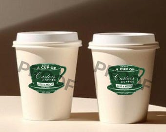 Ralph&#39;s Coffee Cup Stickers: Personalized Party Decor (Digital Download)