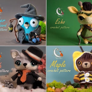 Häkelanleitungen-Bundle: 6 Amigurumi-Musterpaket Deine Wahl US-Begriffe PDF von Lyra Lune Bild 9