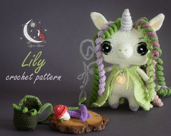 Crochet Pattern: Lily the Unicorn Amigurumi Pattern • PDF English US by Lyra Lune