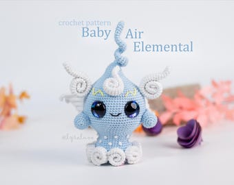 Baby Air Elemental Amigurumi Crochet Pattern US Terms PDF