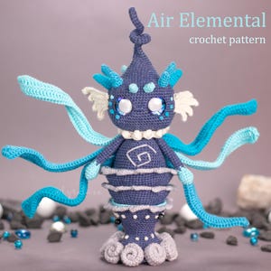 Air Elemental Amigurumi Crochet Pattern • US terms PDF