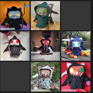 Crochet Pattern: Grim Reaper Cat Halloween Amigurumi Pattern by LyraLuneDesigns US terms PDF image 10