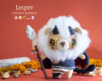 Jasper the Manticore amigurumi-haakpatroon Amerikaanse voorwaarden pdf