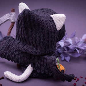 Crochet Pattern: Grim Reaper Cat Halloween Amigurumi Pattern by LyraLuneDesigns US terms PDF image 9