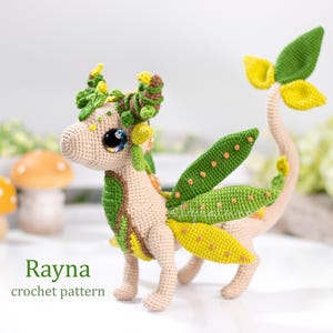 Rayna the Forest Dragon Amigurumi Crochet Pattern • US terms PDF