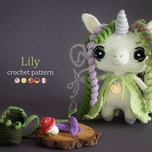 Crochet Pattern: Lily the Unicorn Amigurumi Pattern • PDF English US by Lyra Lune