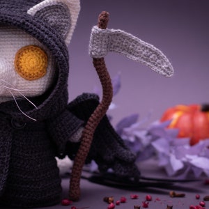 Crochet Pattern: Grim Reaper Cat Halloween Amigurumi Pattern by LyraLuneDesigns US terms PDF image 6