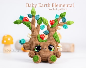 Baby Earth Elemental Amigurumi Crochet Pattern US Terms PDF