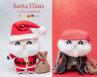 Crochet Pattern: Santa Claus Christmas Amigurumi Pattern by LyraLuneDesigns • US terms PDF