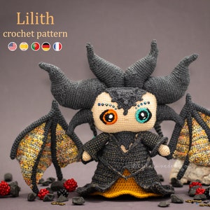 Crochet Pattern: Lilith the Demon Amigurumi Pattern by LyraLuneDesigns • US terms PDF
