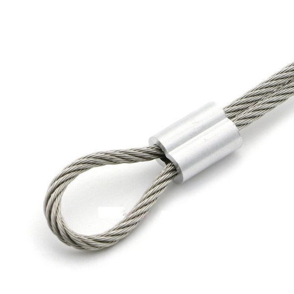 Aluminium cable crimps for suspension wire ferrule