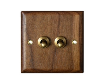 Wooden toggle switch for home lighting