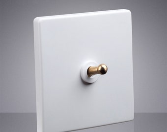 White toggle switch for home or office lighting