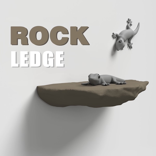 Rock-Inspired Reptile and Amphibian Ledge, Enhance Your Pet's Habitat with Natural Appeal Frog, Gecko, Snake, Terrarium Vivarium Accessories