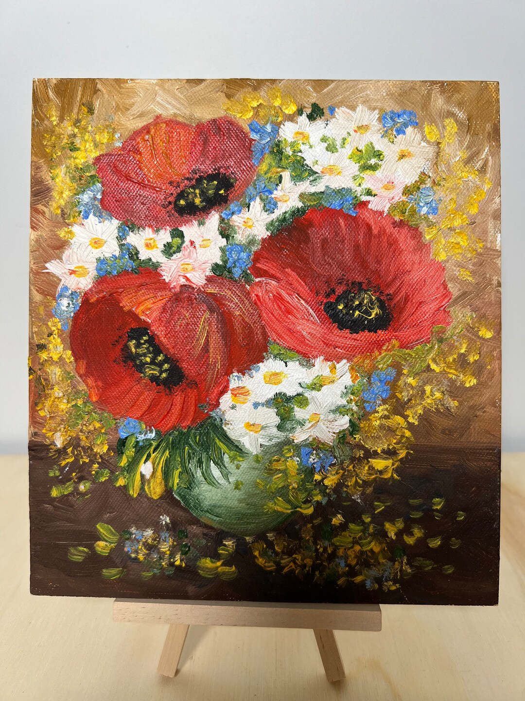 Original Art Flowers Oil Painting Art Little - Etsy