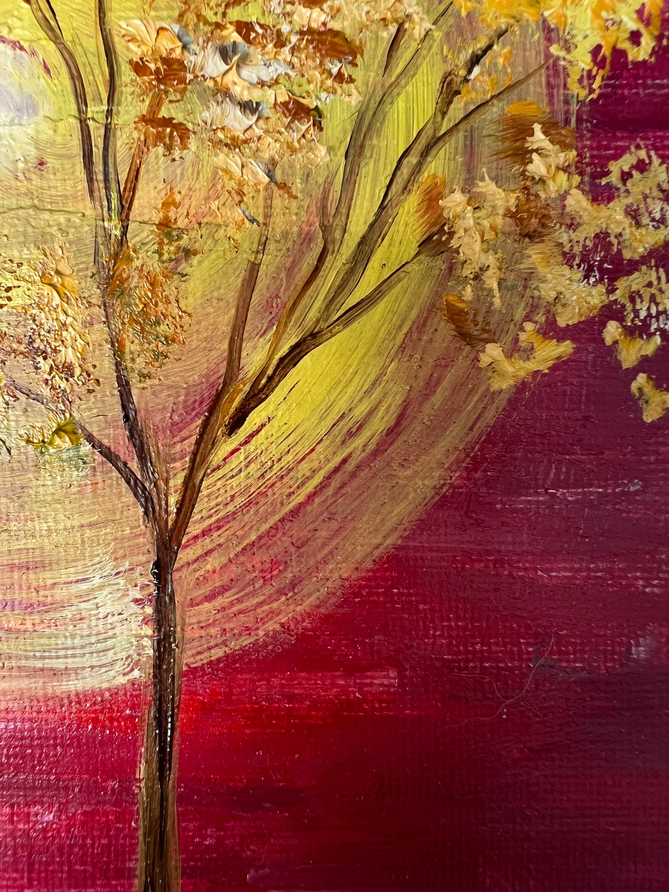 Mini Original Art Mini Oil Painting Small Art Landscape Painting 6 by 6