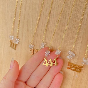 Angel Number Crystal Necklaces
