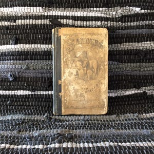1860, Sanders' New School-lezer, derde boek, een arme, 19e eeuw, geïllustreerd, kinderlezer