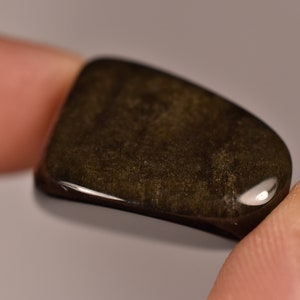 GOLD SHEEN OBSIDIAN Tumbled Stone 3.2cm 12.7g Natural Polished Specimen Healing Crystal Jewellery Making