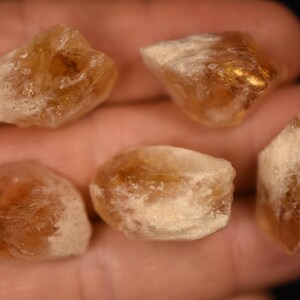 5 CITRINE Crystals 2cm 23.1g Rough Crystal Specimens