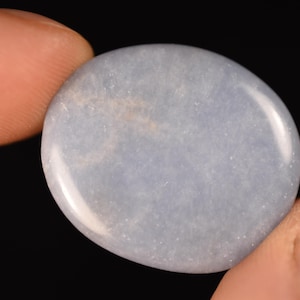 ANGELITE Flat Stone 3cm 7.4g Palm Stone Natural Stone