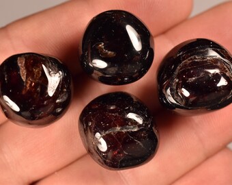 4 GARNET Tumbled Stones 2cm 51.4g Natural Stones Polished Crystals