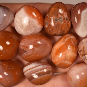 150g RED AGATE Tumbled Stones 11pce Natural Stone