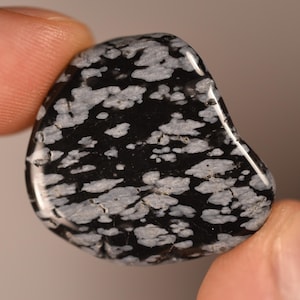 SNOWFLAKE OBSIDIAN Tumbled Stone 3cm 9.8g Natural Stone