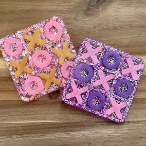 Tic Tac Toe Game Board | Custom Game | Tic Tac Toe | Fun Games | Glitter Game Board | Birthday Gift | Custom Game Board | Game Gift