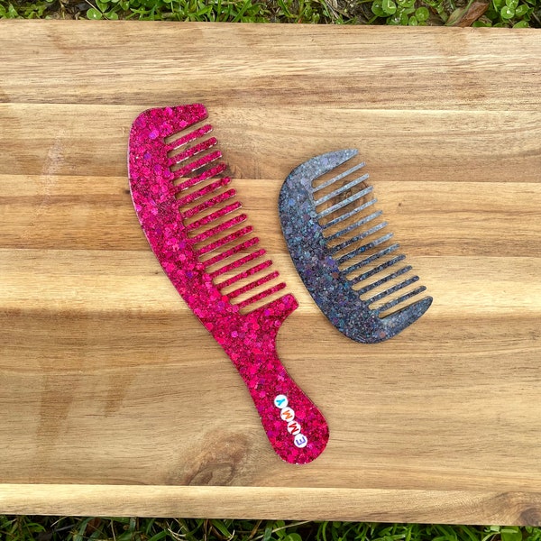 Glitter Personalized Brushes | Gifts | Unique Present | Party Favor | Birthday Gift | Hair Accessory | Personalized Brush | Custom Hair Comb