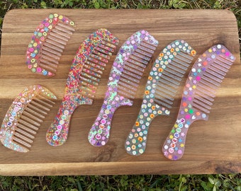 Personalized Hair Comb | Personalized Brush | Brush and Comb Set | Gift for Girls | Hair Brush | Hair Accessories | Glitter Comb |Girls Comb