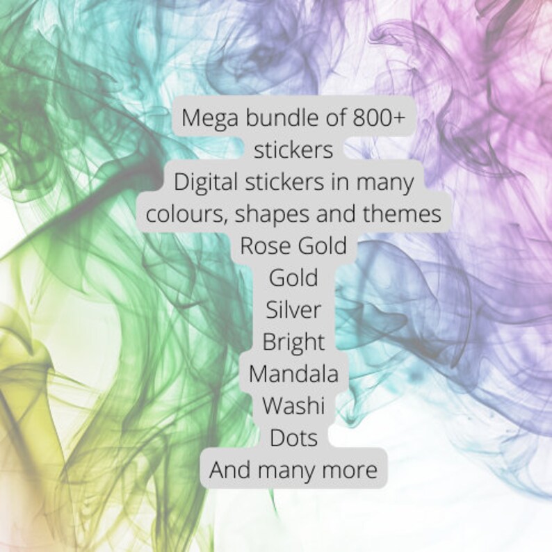 Mega Bundle of 800+ Digital Stickers ~ PNG Individual Transparent ...