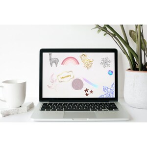 Mega Bundle of 800+ Digital Stickers ~ PNG individual transparent background ~ rose gold, gold, silver, colourful, mandala, dots, washi
