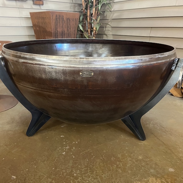 Caldero de Caballeros de Acero - Gran Recipiente para Cocinar al Aire Libre - Chimenea para Fogata