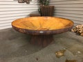 48 Inch Steel Fire Pit: Heavy Duty Hexagon Base