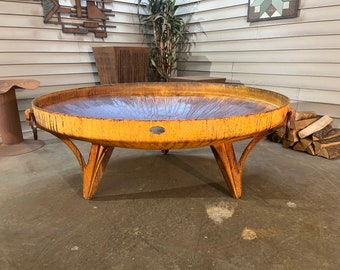 48" Steel Fire Pit Bowl: Heavy Duty Cauldron with Pyramid Pedestal